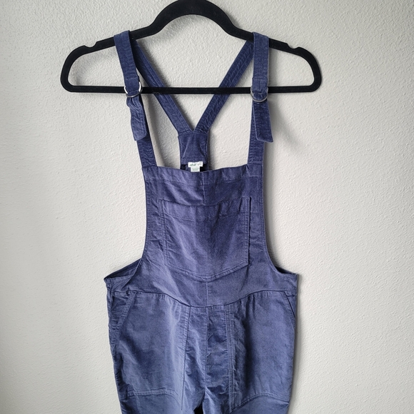 NWT Aerie Velvet Overalls Size XSmall In Blue - Picture 2 of 8